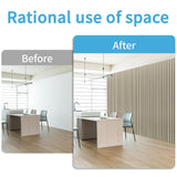 Art3d 4-Pack Glue-On Six-Grid Wainscoting Panel for Interior Wall Decor - 104 x 12 Inch Polystyrene Ultralight Slim Slat Wall Panels for Living Room Bedroom, Oak Art3d