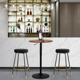 Athena Collection Round Bar Table,Adjustable Height Pub Table and 360°Swivel Bistro Table, High Top Table with MDF Desktop,Cocktail Table for Bar/Pub/Bistro (Brown Wood) Athena Collection