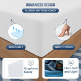 FDW 12 inch Gel Memory Foam Mattress Medium Firm Mattresses for Cool Sleep Relieving Pressure Relief Fiberglass Free CertiPUR-US Certified Mattress in a Box (King) FDW