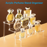 HENABLE Large Acrylic Display Risers, Perfume Stand Organizer, Clear Acrylic Shelf Risers for Display Stands for Food, Tabletop Use, Amiibo Funko POP Figure, 3 Tier Clear Cupcake Stand Risers HENABLE