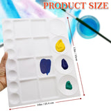 DUGATO Large Paint Palette Trays (2 Pack, 10x13) - 20-Well Plastic Mixing Palettes for Acrylic, Oil, Watercolor & Gouache Paints - Artist Supplies DUGATO