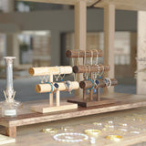 ProCase Bracelet Holder Display Bracelet Organizer, Wooden Bracelet Stand for Selling, T-bar Bangle Storage Rack Wood Watch Display Tower for Business - 2 Tier, Nature ProCase