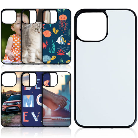 Konohan Jetec 6 Pieces Sublimation Blank Phone Case Cover Blank Printable Phone Case for DIY Customize Heat Press Rubber Protective Case (Compatible with iPhone 13 Pro) Konohan