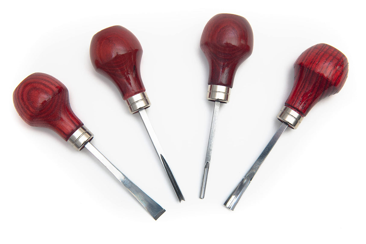 UJ Ramelson Premium Wood Carving Tools Set - Razor Sharp Woodworking Tools That Are Made In the USA - Wood Carving Set Features 4 Essential Components of a Wood Carving Kit for Beginners UJ Ramelson Co