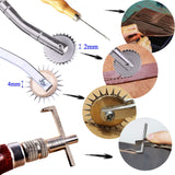 Swiftrans 33Pc Leather Tools Leather Craft Tools Kit Leather DIY Leather Working Tools Leather Sewing Set Hand Stitching Tool Set with Groover Awl Waxed Thread Thimble Kit for Punching Cutting Sewing swiftrans