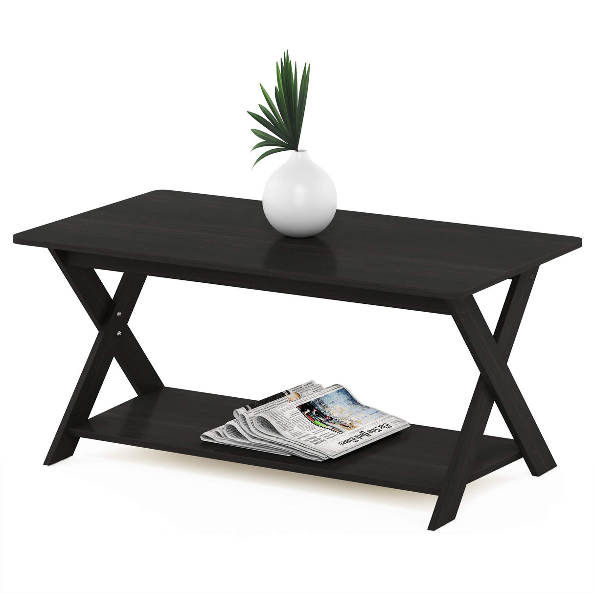 FURINNO Modern Simplistic Coffee Table, Espresso Furinno