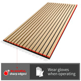 Art3d 4-Piece Wood Slat Acoustic Panels for Stylish Decor and Noise Reduction, 3D Textured Panel for Ceiling and Wall, Walnut Art3d