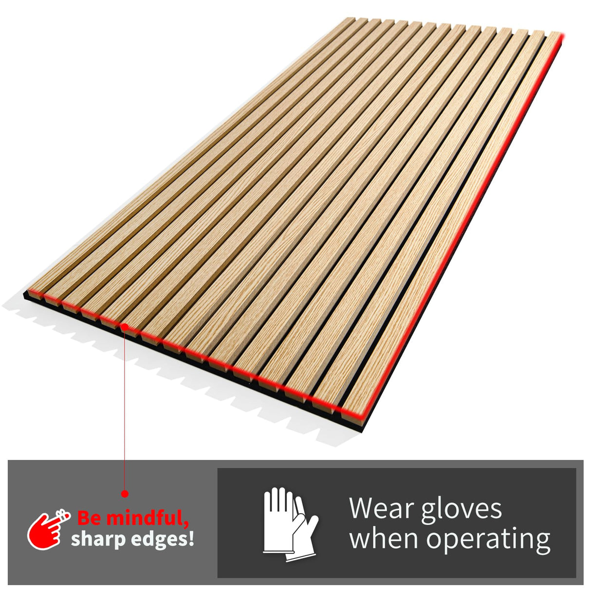 Art3d 4-Piece Wood Slat Acoustic Panels for Stylish Decor and Noise Reduction, 3D Textured Panel for Ceiling and Wall, Oak Art3d