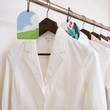 Temlum 40 Pcs Sublimation Blanks Products with Elastic Rope, Clear Bag, Sublimation Blanks for Air Freshener Car Home Hanging Decoration Sublimation Accessories Temlum