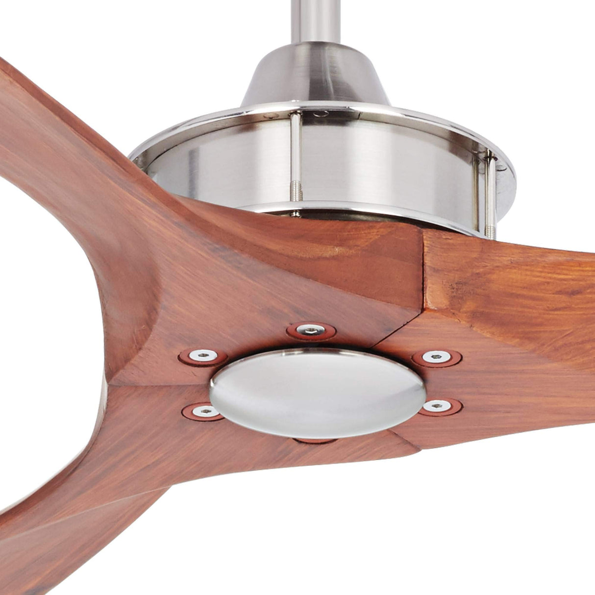 Casa Vieja 52" Windspun DC Modern 3 Blade Indoor Ceiling Fan with Remote Control Brushed Nickel Walnut Solid Carved Wood for Living Kitchen House Bedroom Family Dining Office Kids Room Casa Vieja