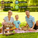 Manspdier Wooden Display Stand Wood Cupcake Stands Tool Free, Rustic Risers for Display Ideal Craft Funko Pop Shelves Table Display Stand for Vendors Wood Riser Manspdier