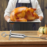 Grill Bump Meat Injector Syringe Kit with 3 Professional Marinade Injector Needles for BBQ Grill Smoker, Turkey and Brisket; 2-oz Large Capacity, Including Paper User Manual, Recipe E-Book (PDF) GRILL BUMP