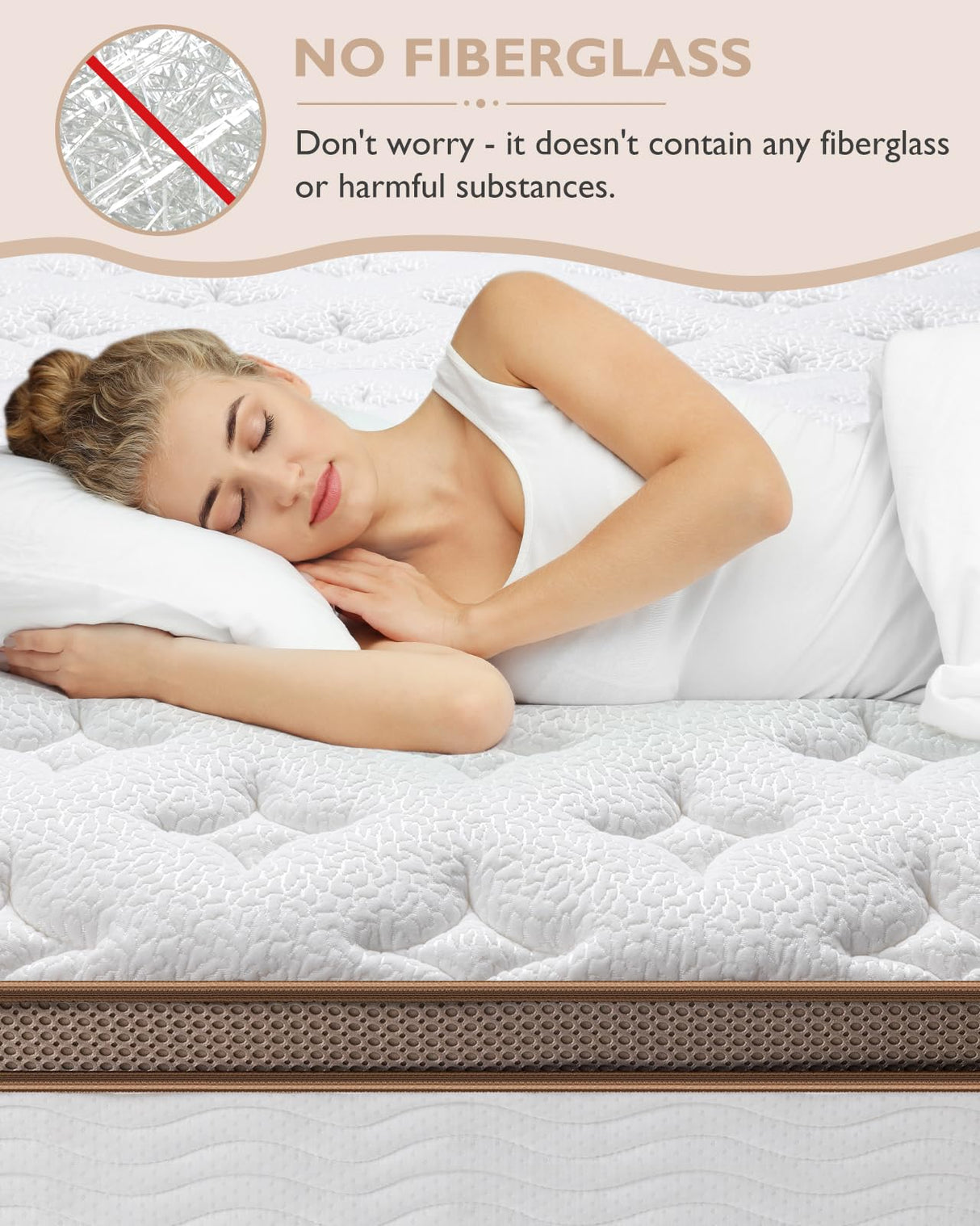 BedStory Queen Mattress - 12 Inch Hybrid Mattress with Individually Wrapped Coils - Pressure Relief and Motion Isolation, Medium Firm BedStory