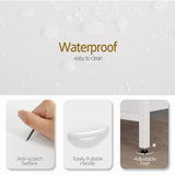 Vagusicc Nightstand Set of 2 with Charging Station, End Table Bedside Table with Power Outlet & USB Ports, Side Table with 2 Fabric Drawers for Bedroom, Living Room, White Vagusicc