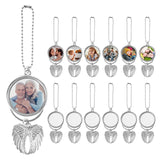 MGBISYI Sublimation Keychain Blanks,Sublimation Pendant Blanks,Angel Wings Ornament for Printing Pendant Jewelry Making, Gifts for Women (12 Sets) MGBISYI