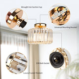 Semi Flush Mount Ceiling Light - Crystal Chandelier Modern Ceiling Light Fixture Hallway Light Fixtures Ceiling Gold Flush Mount Ceiling Light for Porch Kitchen Bedroom Living Room Entryway FRIDEKO HOME
