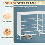 WLIVE White TV Stand for 60, 65, 70 inch TV, Large Entertainment Center with 6 Fabric Drawer, TV Media Console Table with Wood Top, Adjustable Feet for Living Room, WLIVE