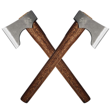 THRWCLUB Competition Throwing Axe, 2 Pack 16.5" Throwing Axes with 1065 High Carbon Steel & Wooden Handle, Perfect for Axe Throwing Game, Competition and Recreation, Gift for Men THRWCLUB