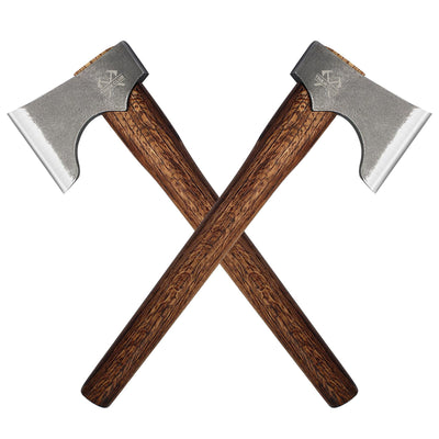 THRWCLUB Competition Throwing Axe, 2 Pack 16.5" Throwing Axes with 1065 High Carbon Steel & Wooden Handle, Perfect for Axe Throwing Game, Competition and Recreation, Gift for Men