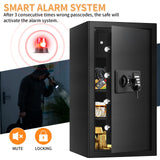 6.0 Cub Large Home Safes Fireproof Wterproof, Anti-theft Fireproof Safe with Programmable Keypad, Spare Keys and Alarm Systerm, Digital Home Security Safe Box for Document Money Medicines Homirxan