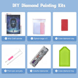 GHHKUD Diamond Painting Kits Lions for Adults, DIY 5D Fantacy Diamond Painting, Full Drill Animals Diamond Art Kits Art Pictures for Relaxation Gifts Home Wall Decor 30x40cm GHHKUD