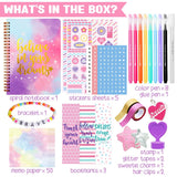 Nollh DIY Journal Kit for Girls - DIY Journal Set for Tween & Teen Girls, Stationery Set, Scrapbook & Diary Supplies Set, Journaling Art Crafts Kit, Ideal Gifts for 8 9 10 11 12 13 14 Year Old Girl Nollh