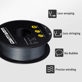 GIANTARM Silver PETG 3D Printer Filament Toughness Enhanced 1kg (2.2lbs), 1.75mm Dimensional Accuracy +/-0.03mm, 1080 Feet（330m/Roll, Vacuum Package, Fit for Most 3D FDM Printer GIANTARM