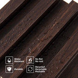Art3d Slat Wall Panel for Modern Decor, WPC Acoustic Diffuser Panel, 8-Pack 96 x 6in. Black Walnut Art3d