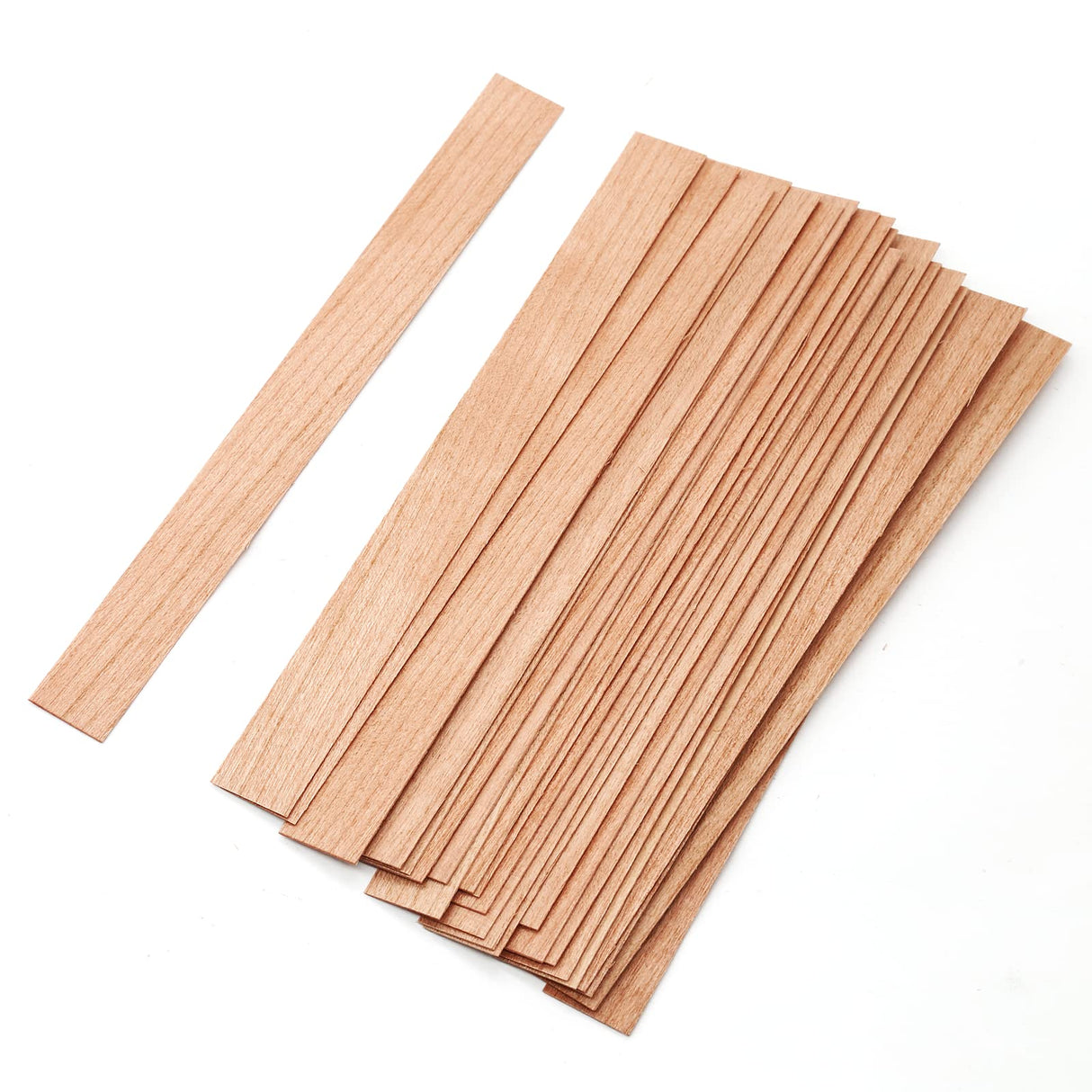 Jiozermi 100 Pcs Wooden Candle Wicks, 15mm x 150mm Smokeless Wood Wicks Crackling Wood Wicks Wooden Core Wax Wicks Candle Making Wicks with Metal Base for DIY Candle Making Jiozermi