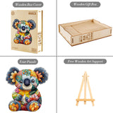 Wooden Puzzles for Adults, Wooden Jigsaw Puzzles for Adults Kids, Patchwork Koala Unique Shaped Wood Puzzles Adult, Creative Birthday Gifts for Friends Family Game (13.4 * 12.8in 280pcs) Lovpippi
