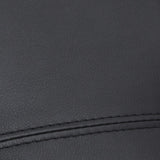 MCombo Manual Swivel Recliner with Ottoman, Chair Ottoman Set for RV Small Spaces, Living Room, Bedroom, Office 9019 4919 (Faux Leather, Black) MCombo