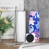 AGH 25-Pack Reusable Stainless Steel Metal Straws & Rubber Bottoms for Sublimation Tumblers 20 oz with 25-Pack Stainless Steel Metal Straws, 25-Pack Straw Cleaner Brush and 25-Pack Silicone Bottoms AGH