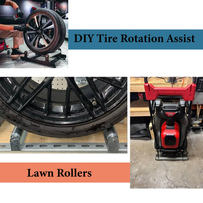 2" Diameter Heavy Duty Roller with Bracket Set - 17" Long for Transporting Such as Foating Fishing Boats, Kayaks, Rafts and so on - Pack of 2 - WoodArtSupply