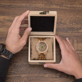 BOBO BIRD Mens Unique Engrave Wood Watches Luxury Stylish Watch Wood Strap with Bamboo Wooden Box BOBO BIRD