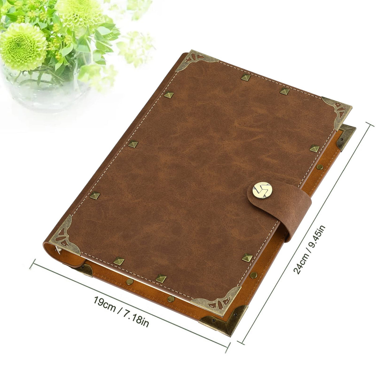 SEEHAN A5 Journal Vintage Binder Journal Notebook 200 Pages, PU Leather Blank Journal Sketchbook A5 Notepads Travel Journal for Writing Drawing SEEHAN
