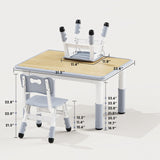 Brelley Kids Table and 2 Chairs Set, Height Adjustable Toddler Table and Chair Set, Graffiti Desktop, Classroom/Daycare/Home, Children Multi-Activity Table for Ages 2-8 Brelley