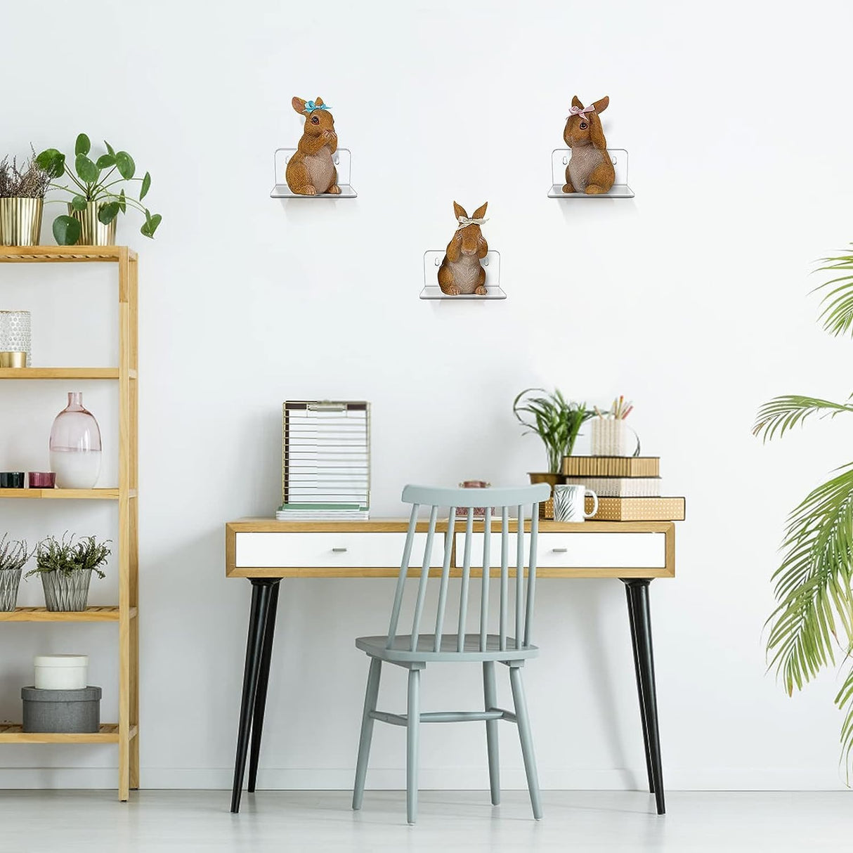 Trailwalk Acrylic Small Shelf,Mini Floating Wall Shelf,Wall Mounted Storage Shelf,for Pop Figures,Plant,Picture Photo Modern Wall for Office Bedroom Living Room,Clear (3 Pack) Trailwalk