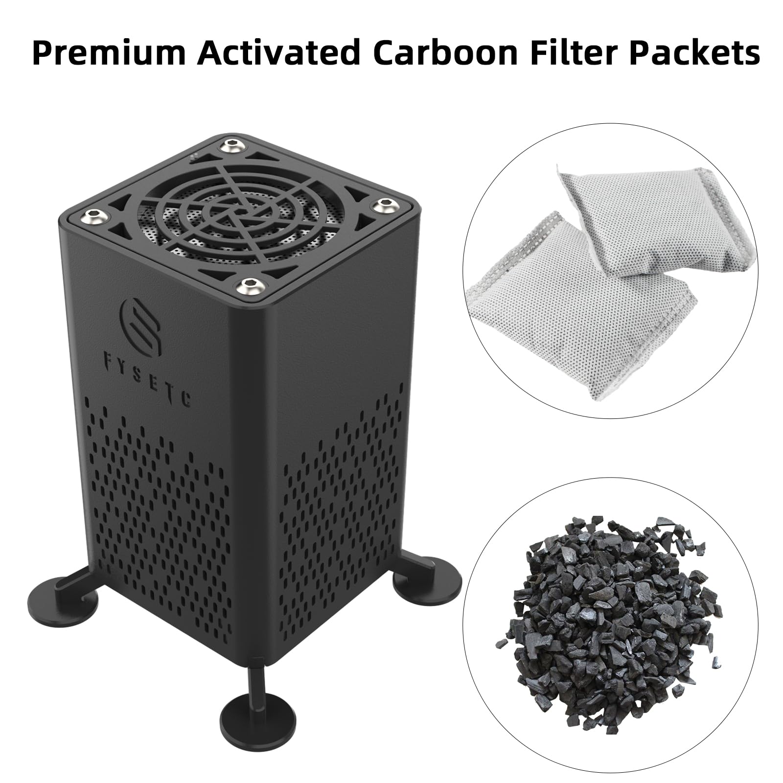 FYSETC 24V Air Purifier for 3D Printer Ender 3 Cover : Assembled HEPA Air Cleaner with Cool Fan Activated Carboon Pack for Ender 3 S1 Pro CR-10S Vype Ender 5 Plus Enclosure or QID X-Pro Box S - WoodArtSupply