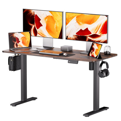 SOHOMACH Electric Standing Desk - Adjustable Height with Memory Preset, 55 x 24 Inches Ergonomic Design Stand Up Home Office Standing Desk - WoodArtSupply