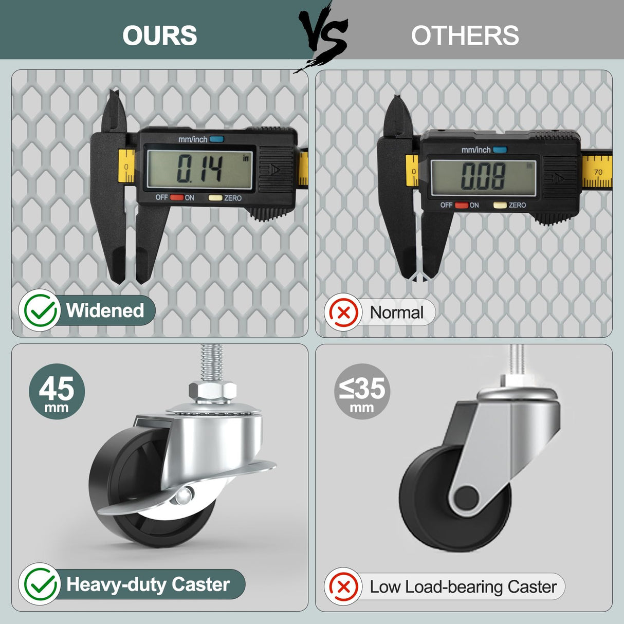 EAGMAK 3 Tier Utility Rolling Cart, Metal Storage Cart with Handle and Lockable Wheels, Multifunctional Storage Organizer Trolley with Mesh Baskets for Kitchen, Living Room, Office, Garage (Grey) EAGMAK