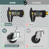 EAGMAK 3 Tier Utility Rolling Cart, Metal Storage Cart with Handle and Lockable Wheels, Multifunctional Storage Organizer Trolley with Mesh Baskets for Kitchen, Living Room, Office, Garage (Grey) EAGMAK