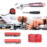 Arcwares 799pcs Aluminum Trolley Case Tool Set Silver, House Repair Kit Set, Household Hand Tool Set, with Tool Belt,Gift on Father's Day (Black) Arcwares