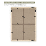 Barnyard Designs 4x6 or 5x7 Collage Picture Frames, 4 Photo Openings w/Mat for Multiple Pictures, Distressed Rustic Wood Farmhouse Frame for Wall, 16x12 (Brown) Barnyard Designs