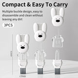 3 PCS Bottle Brush - Upgrade 4 in 1 Cup Lid Gap Cleaning Brush Set, Multifunctional Insulation Bottle Cleaning Tools, Mutipurpose Tiny Silicone Cup Holder Cleaner, Home Kitchen Cleaning Tools vidonio