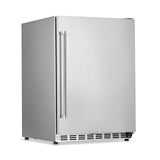 NewAir 24" Outdoor Beverage Refrigerator | 5.3 Cubic Feet Storage| Weatherproof Stainless Steel Fridge | Built-In or Freestanding Outdoor Patio Fridge For Beer, Wine, Food NCR053SS00 NewAir