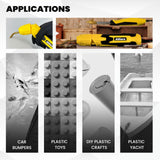 Allturn Plastic Welder 2 in 1,Plastic Welding Kit Car Bumper Repair Kit,4 Types of Plastic Welding Staples,Plastic Welding Rods Consumables Kit,YELLOW. Allturn