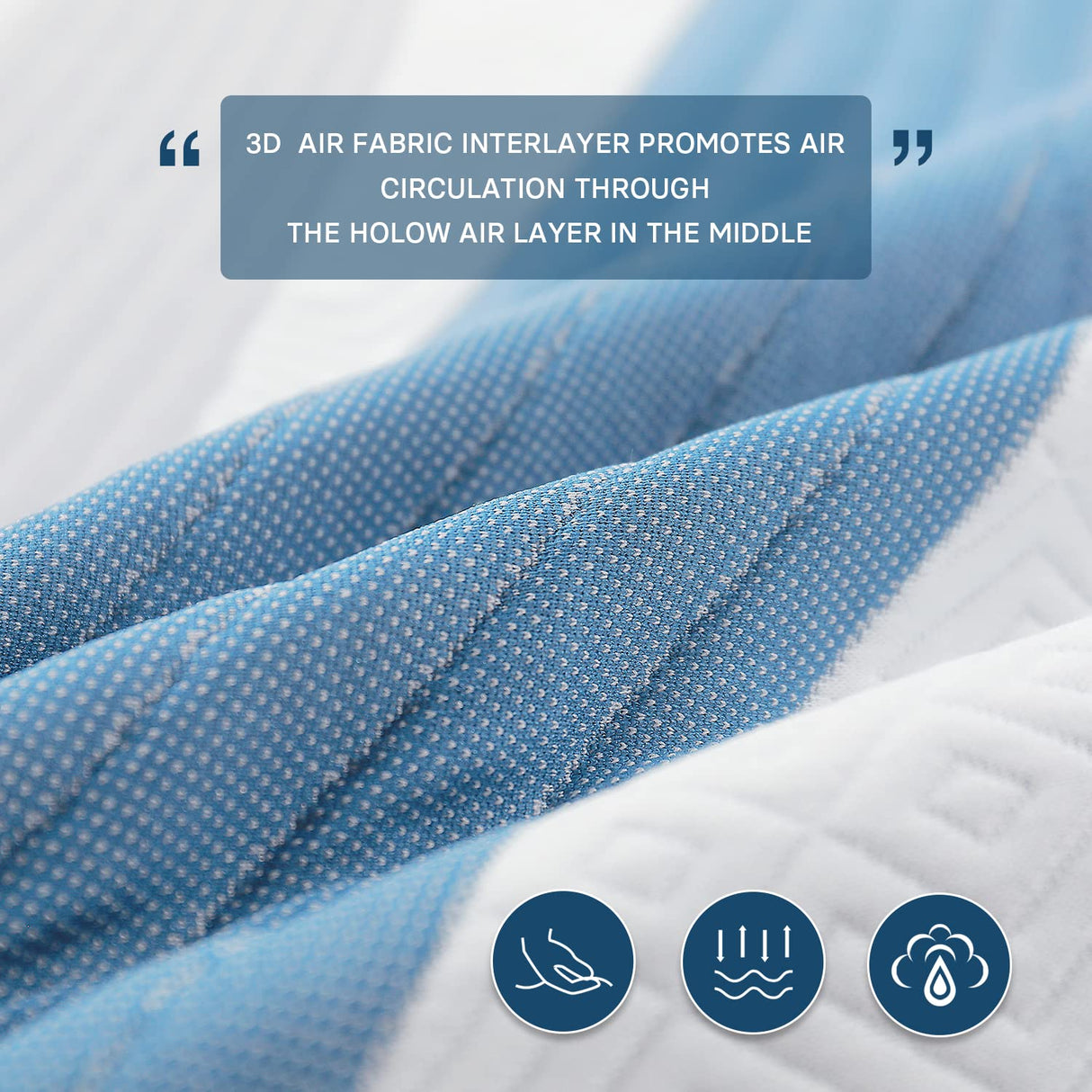 Gotcozy Heated Mattress Pad King Size Dual Control - Electric Mattress Pad Fit up to 15‘’ with 6 Heat Setting & 10 Hour Auto Off ETL Certified Machine Washable(Blue) GOTCOZY