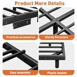 qimamo 14 Inch Floating Queen Bed Frame with Smart LED Lights and Charging Station, Modern Metal Queen Bed Frame, Easy to Assemble, No Box Spring Needed (Queen) qimamo