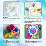 Vanstek Tie Dye Kit, 24 Colors Tie Dye Shirt DIY Fabric Dye for Women, Kids, Men, with Rubber Bands, Gloves, Plastic Film and Table Covers for Family Friends Group Party Supplies Vanstek