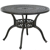 FDW Patio Table Patio Dining Table Outdoor Dining Table Wrought Iron Patio Furniture Patio Furniture Outdoor Table Weather Resistant(Round) FDW